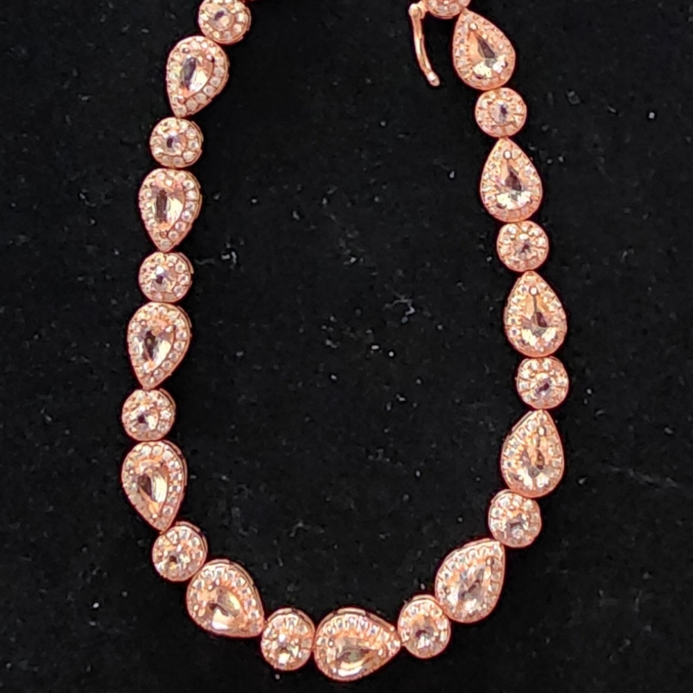 NWOT Rose Gold/925 CZ 8" Bracelet
